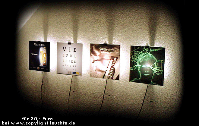 Copylightlamps as Wall Lamps with your picture